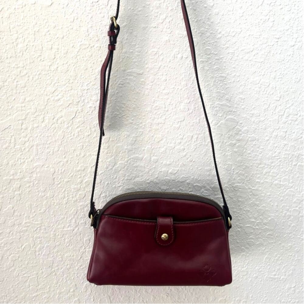 Patricia Nash Susanna Bag Red Burgundy Leather Small Purse Crossbody $199